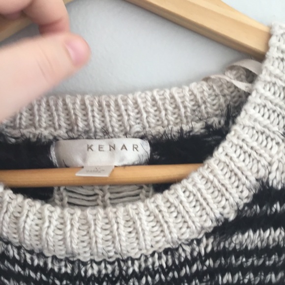 Kenar fuzzy wool mix  knit sweater - Picture 3 of 6